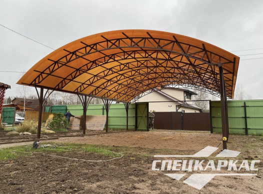 Навес для парковки двух автомобилей №78 - фото 1737