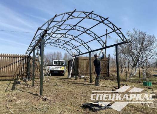 Арочный навес из поликарбоната для машины №38 - фото 1339