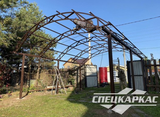 Навес для авто из поликарбоната №84 - фото 1795