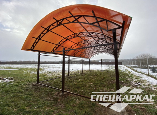 Навес из поликарбоната арочного типа №58 - фото 1540