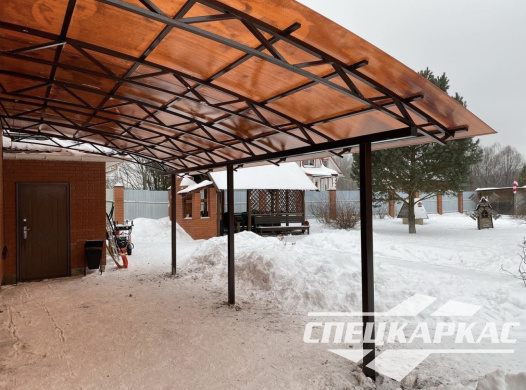 Навес из поликарбоната к дому | Навес над входом №8 - фото 1048