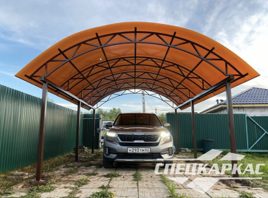 Навес для одной машины на дачу №26 - фото 1216